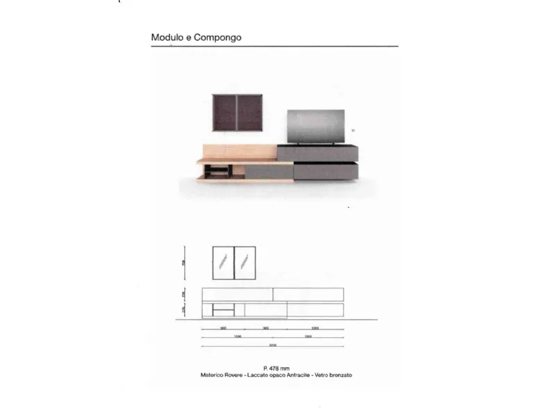 Soggiorno completo Orme day 03 di Orme in stile moderno a prezzi outlet