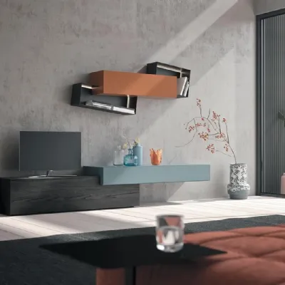 Composizione per il living modello Sala902 di Mobilgam a prezzo Outlet