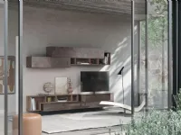 Composizione per il living modello Sala904 di Mobilgam in Offerta Outlet