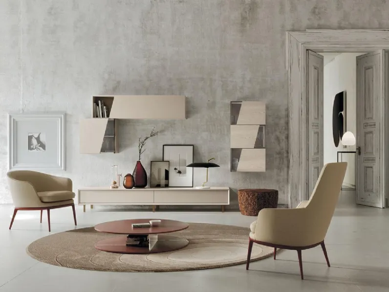 Composizione per il living modello Sala924 di Mobilgam in Offerta Outlet