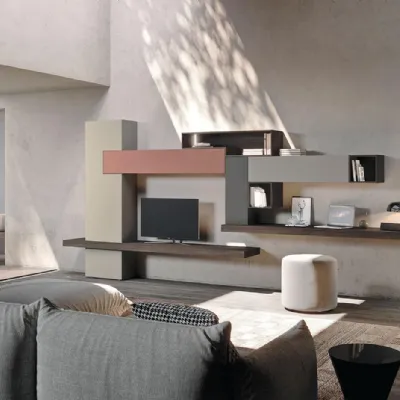 Soggiorno completo Sala925 di Mobilgam in stile design a prezzi convenienti