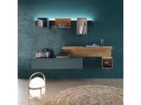 Soggiorno completo Sala932 di Mobilgam in laccato opaco in Offerta Outlet