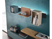 Soggiorno completo Sala932 di Mobilgam in laccato opaco in Offerta Outlet