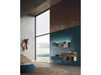 Soggiorno completo Sala932 di Mobilgam in laccato opaco in Offerta Outlet
