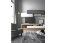 Soggiorno completo Sala936 di Mobilgam in laccato opaco a prezzo Outlet