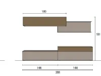 Soggiorno completo Skt12 di Tomasella in stile design a prezzi convenienti