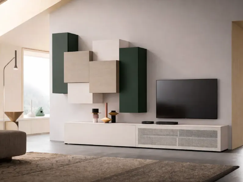 Soggiorno completo Skt29 di Tomasella in stile design con forte sconto