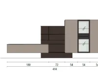 Soggiorno completo Skt37 di Tomasella in melamminico a prezzo Outlet