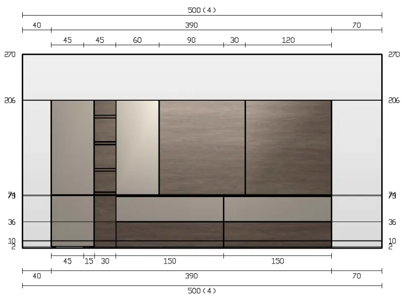 Soggiorno completo Sm003 di Imab in stile design a prezzi convenienti