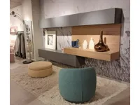 Soggiorno completo Soggiorno grigio piombo e noce l.360 di Cinquanta3 in melamminico a prezzo scontato