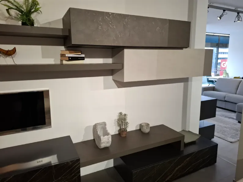 Soggiorno completo Soggiorno lampo con frontali ceramica di Sangiacomo in stile moderno a prezzi convenienti