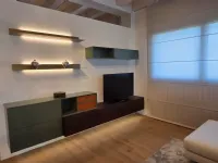 Soggiorno completo Soggiorno living sospeso   di Novamobili in legno in Offerta Outlet