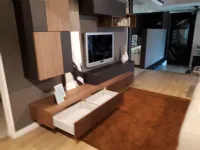 Composizione per la zona giorno modello Soggiorno mobilegam in legno  noce cannettato di Mobilgam in Offerta Outlet
