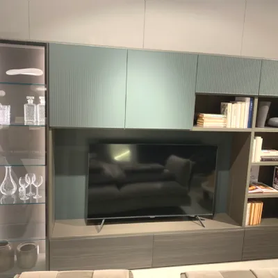 Soggiorno completo Wall sistem 30 di Novamobili in laccato opaco in Offerta Outlet