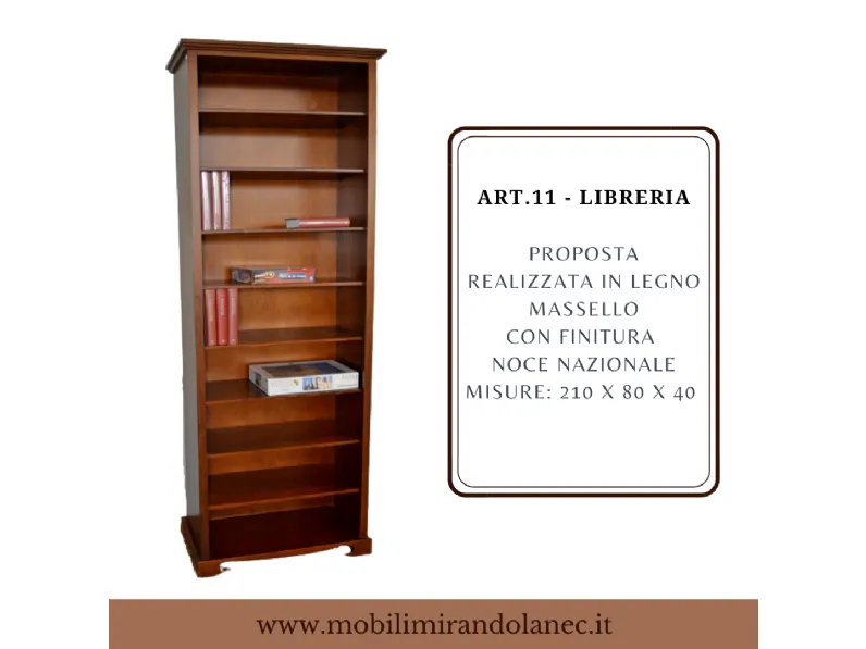 Libreria modello Art.11-libreria classic padova di Mirandola nicola e cristano a prezzo Outlet