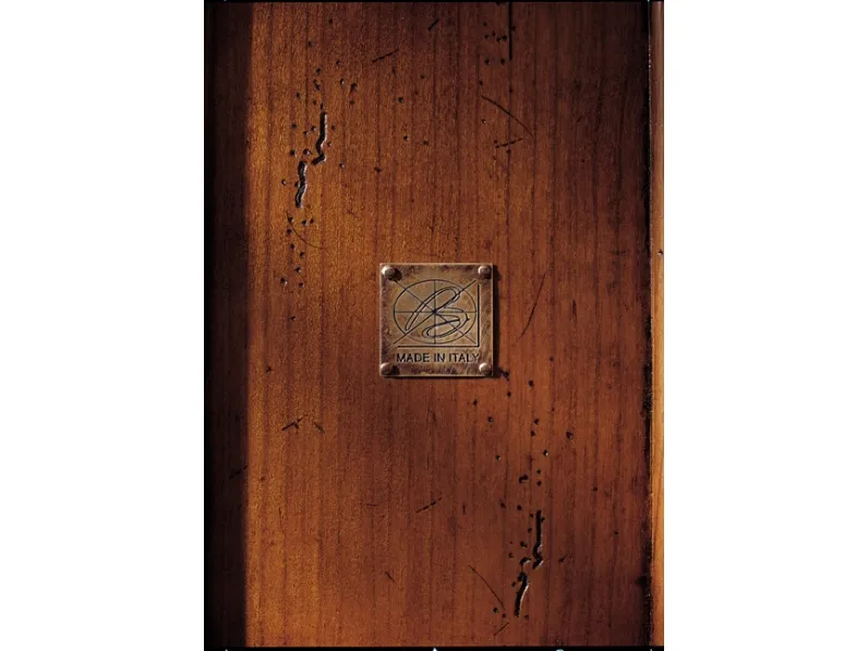 Libreria Artigianale in legno Art 153 quadrifogli in Offerta Outlet