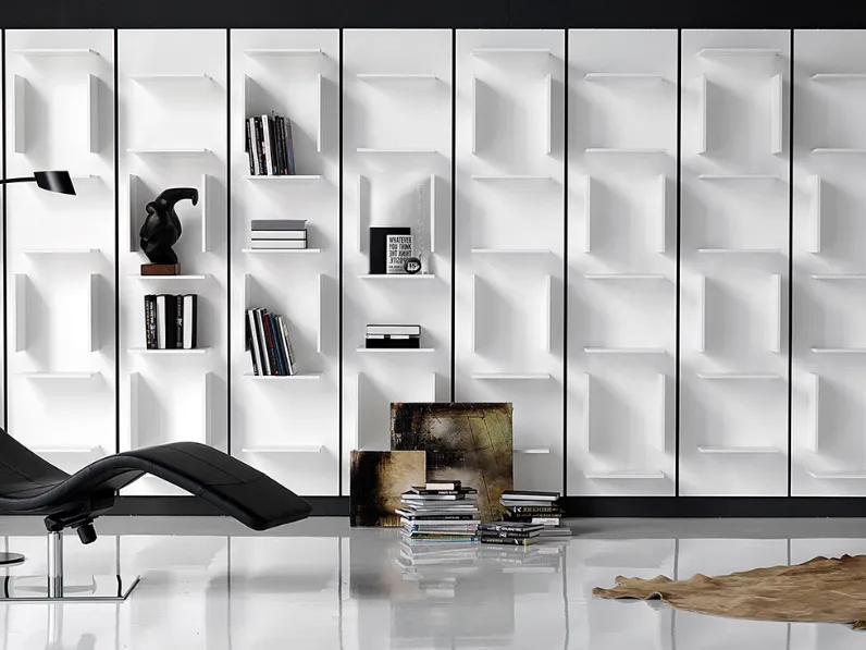 Libreria Cattelan italia in laccato opaco a prezzo Outlet: scopri Fifty