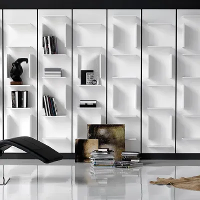 Libreria Cattelan italia in laccato opaco a prezzo Outlet: scopri Fifty