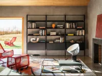 Libreria Libreria a muro alluminio in stile design di Desalto in OFFERTA OUTLET 