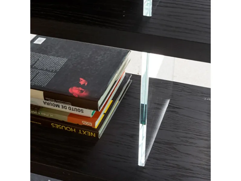 Libreria Devina nais in vetro Zero.16 alta con vetro in Offerta Outlet