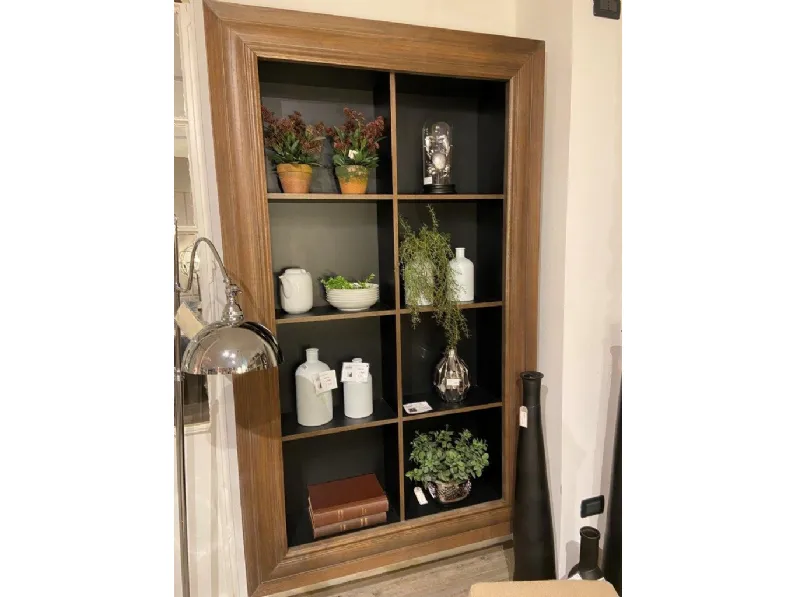 Libreria Dialma brown in legno Libreria cornice a prezzo scontato