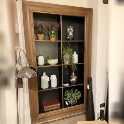 Libreria Dialma brown in legno Libreria cornice a prezzo scontato