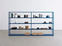 Libreria Freestanding blu denim in stile design di Desalto in OFFERTA OUTLET 