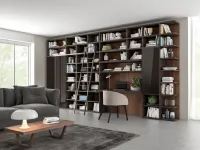 Libreria Libreria componibile con scaletta di giessegi proposta nella soluzione-promo sconto 30% Giessegi in stile moderna in offerta