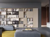 Libreria in laccato opaco stile design Libreria design ante scorrevoli  Md work