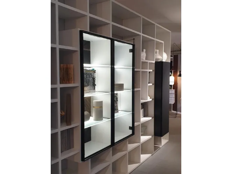 Libreria in laccato opaco stile moderno Selecta Lema