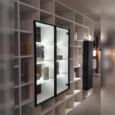 Libreria in laccato opaco stile moderno Selecta Lema