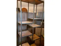 Libreria in legno stile moderno Mobile scaffale industrial legno e metallo  Outlet etnico