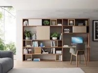 Libreria in melamminico stile moderno Libreria del progr.living di giessegi in promo-sconto del 50% Giessegi