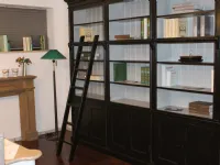 Libreria in stile classico Dialma brown in legno Offerta Outlet