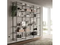 Libreria in stile design Scavolini in laminato materico Offerta Outlet