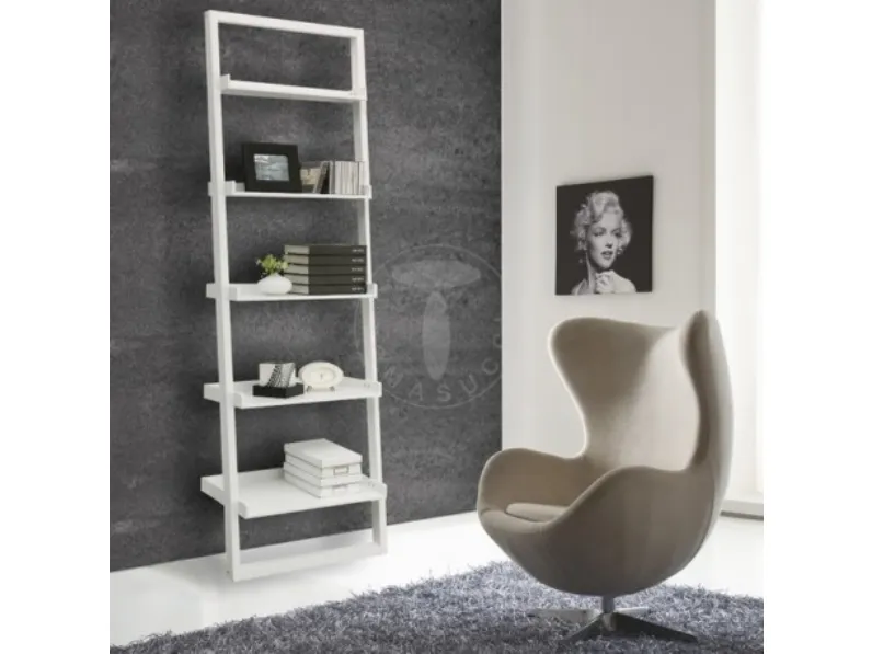 Libreria in stile design Tomasucci in laccato opaco Offerta Outlet