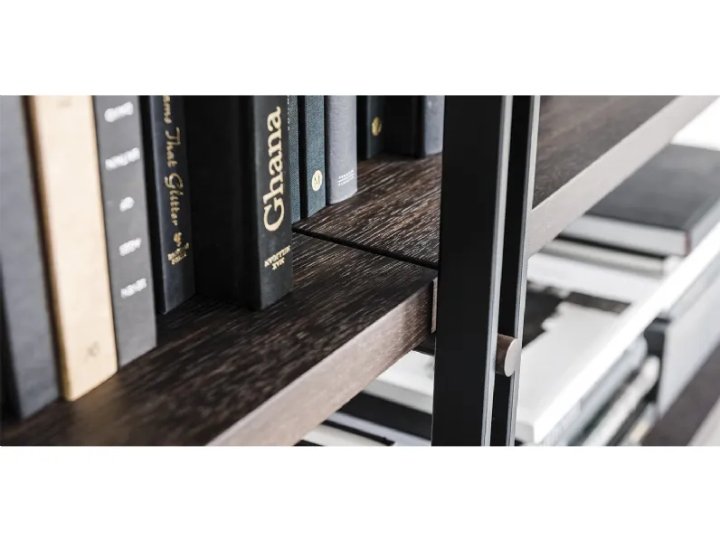 Libreria in stile moderno Cattelan in legno Offerta Outlet