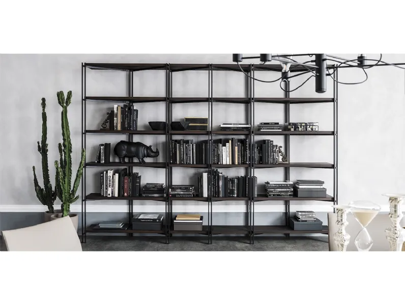 Libreria in stile moderno Cattelan in legno Offerta Outlet