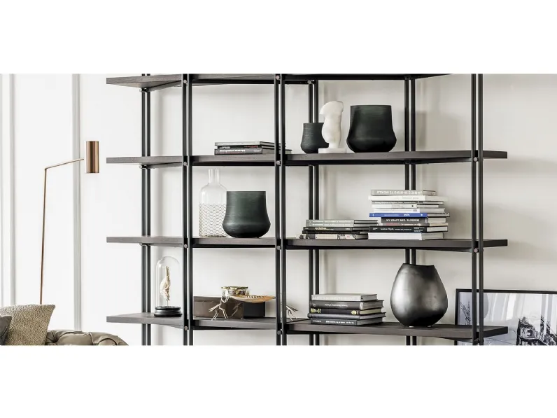 Libreria in stile moderno Cattelan in legno Offerta Outlet