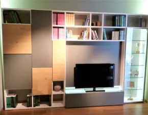 Libreria in stile moderno Sangiacomo MODO in laccato opaco Offerta Outlet