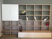 Libreria in stile moderno Tomasella in laminato materico Offerta Outlet