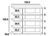 Libreria Libreria air 0535  stile design di Lago scontata del 21%