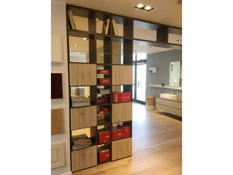 Libreria passante Scavolini in laminato opaco prezzo Outlet