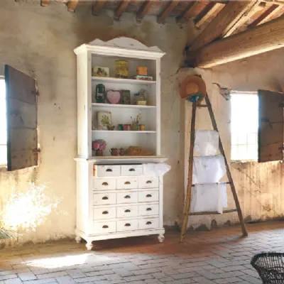 Libreria modello Libreria shabby con cassettiera a scomparti scontata del 30% di Artigianale a prezzo Outlet