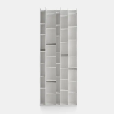 Libreria Mdf in laccato opaco Mdf random a prezzo Outlet