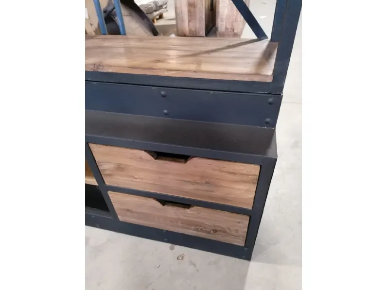 Libreria Collezione esclusiva in legno scontata -44%: scopri Libreria industrial c/scala