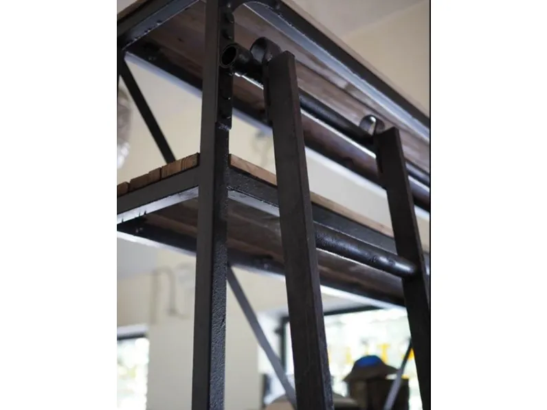 Libreria Collezione esclusiva in legno scontata -44%: scopri Libreria industrial c/scala