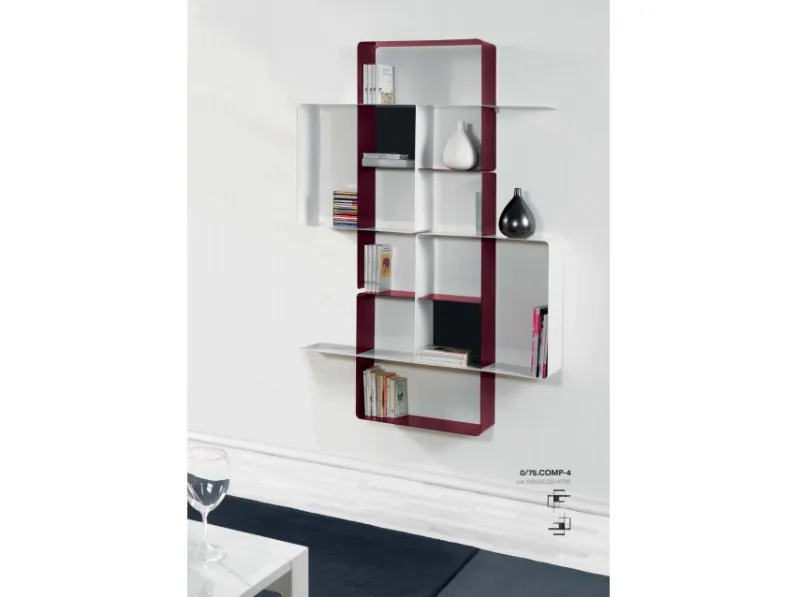 Libreria Mondrian stile design di Pezzani scontata