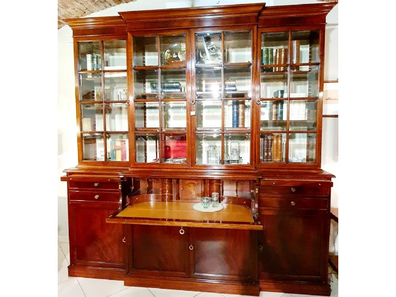 libreria Provasi legno massello con vetrine scontato del 52%