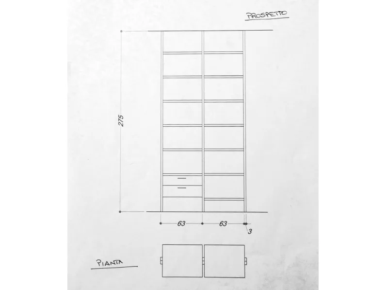 Libreria Space system stile design di Siloma in Offerta Outlet